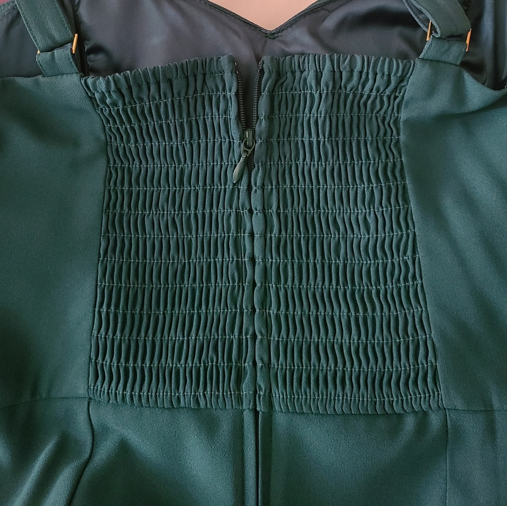 Lilly Pulitzer Kavia Bow Front Straight Leg Jumpsuit Hosta Green Size 2 - Picture 10 of 14